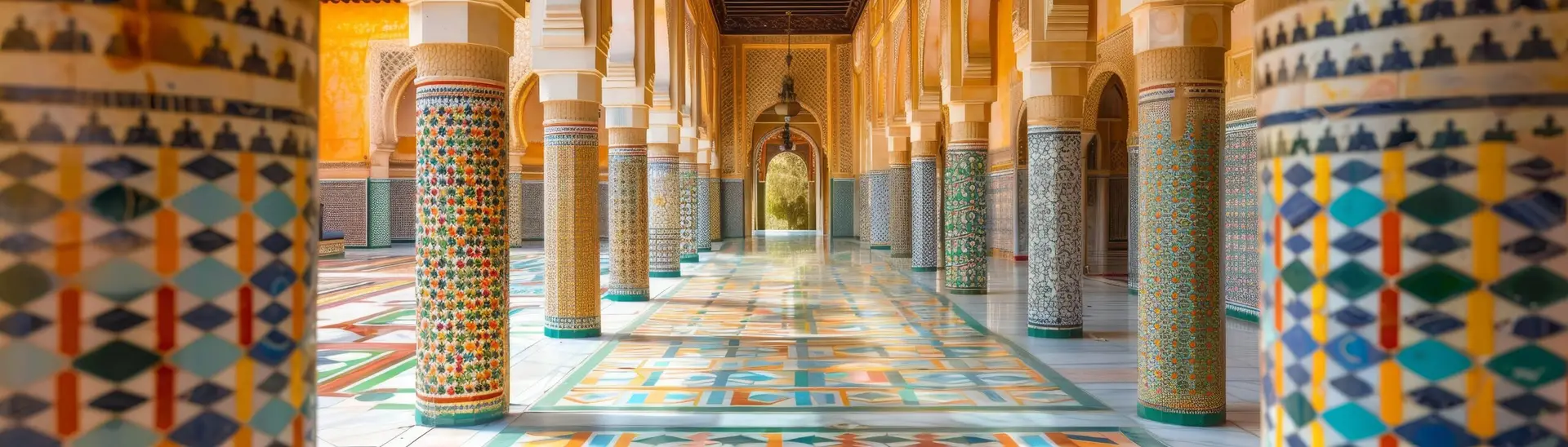 Morocco travel blog cover - Marrakech medina at sunset